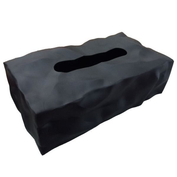 Boîte à mouchoirs rectangulaire noire design wipy essey
