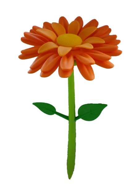 Stylo fleur orange - flower power