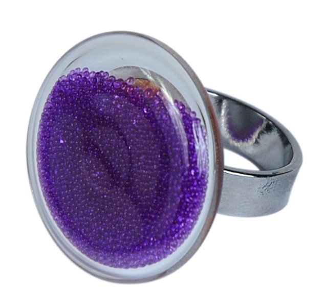 Bague plate fun violet