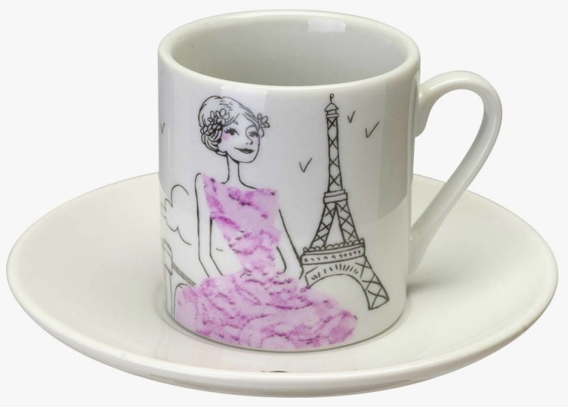 Coffret 6 Tasses Café Expresso Colorée Bistrot ANTICLINE - Innox Deco